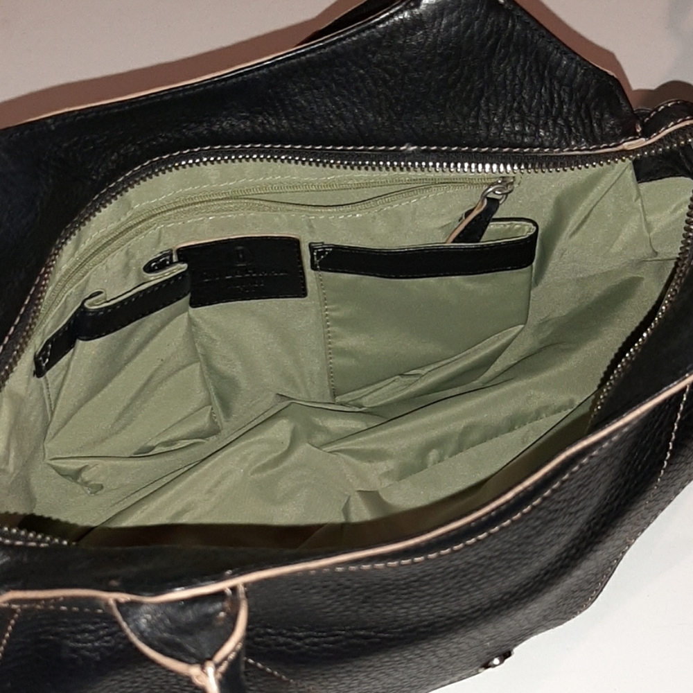 COLE HAAN VILLAGE PEBBLED LEATHER SHOULDER BAG - Picture 6 of 8